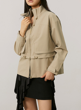New Balance/NB正品新款女士拉链简约宽松夹克外套NAE35112-DB