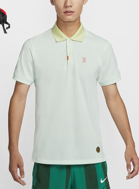 Nike/耐克正品DRI-FIT男士针织网球运动短袖POLO衫HM4460-333