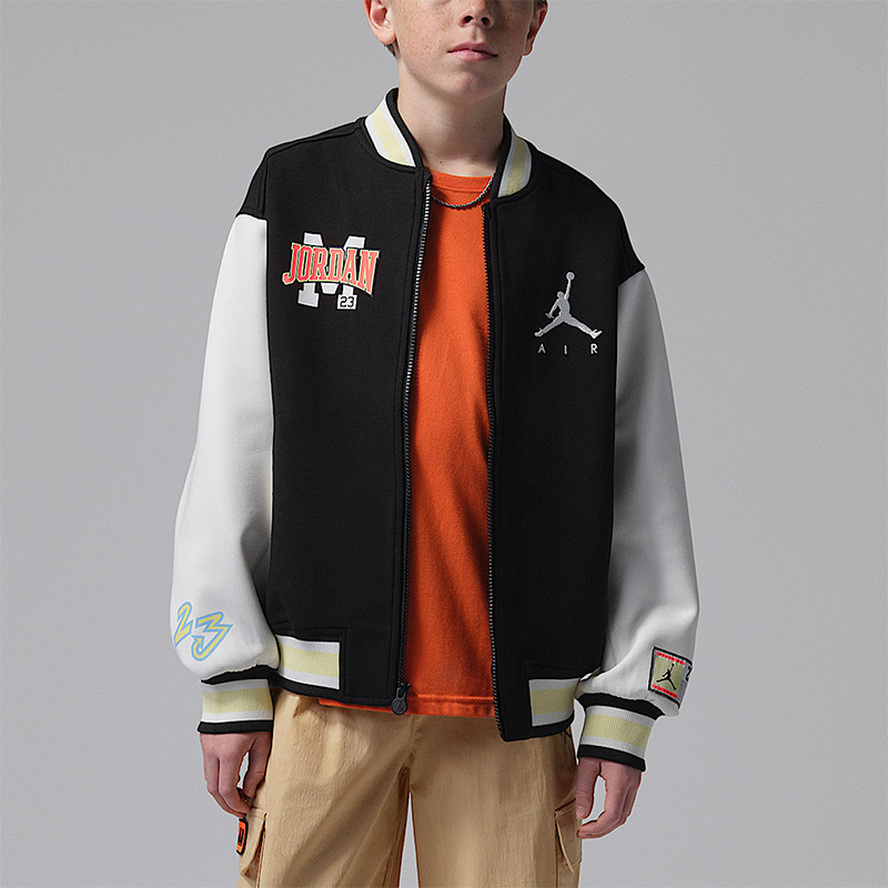 Nike/耐克正品JORDAN大童休闲立领休闲日常拼接外套IU5292-010,童装/婴儿装/亲子装,普通外套,淘宝优惠券,粉丝福利购,淘宝优惠卷