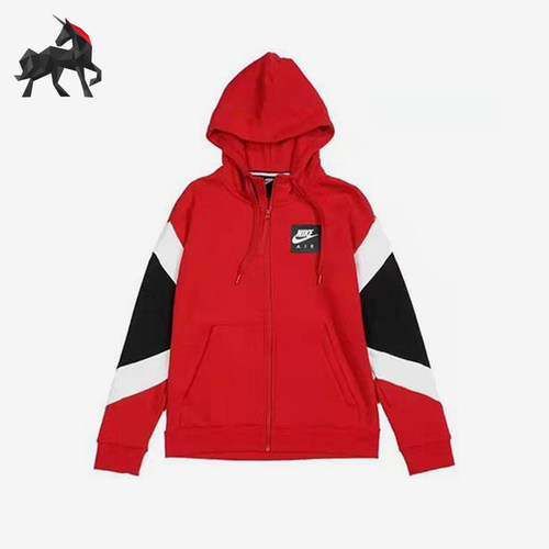 Nike/耐克正品小童拼接休闲拉链加绒加厚连帽外套HA4850-678