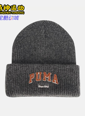 Puma/彪马正品2025年夏季男女运动保暖经典休闲针织帽027233-01