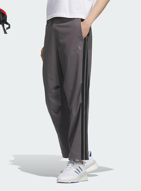 Adidas/阿迪达斯正品2025男士运动梭织经典三条纹直筒长裤KC3907
