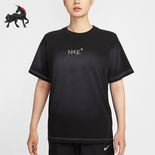 Nike/耐克正品Sportswear女士字母印花宽松经典短袖T恤II0451-010