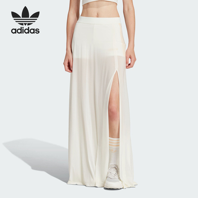 阿迪达斯女士夏季侧开叉运动裙