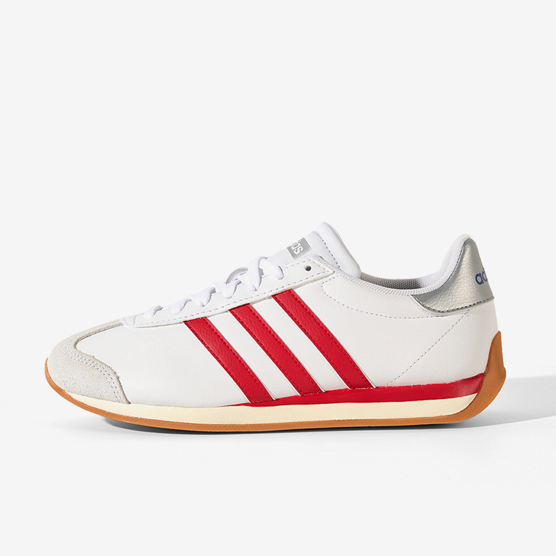 Adidas/阿迪达斯正品女红白色网面复古舒适经典缓震跑步鞋KI6037