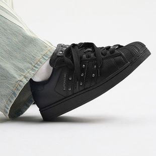 JQ3225 三叶草男女休闲运动耐磨贝壳头板鞋 Adidas 阿迪达斯正品