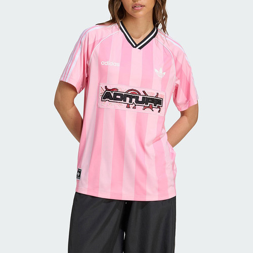 Adidas/阿迪达斯正品三叶草女经典运动宽松V领球衣短袖T恤KD2272