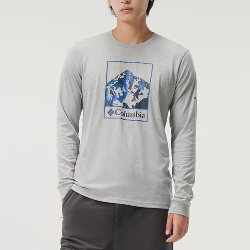 哥伦比亚男士圆领针织长袖T恤