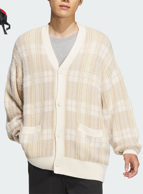 Adidas/阿迪达斯正品三叶草男士针织保暖条纹休闲外套JC6846