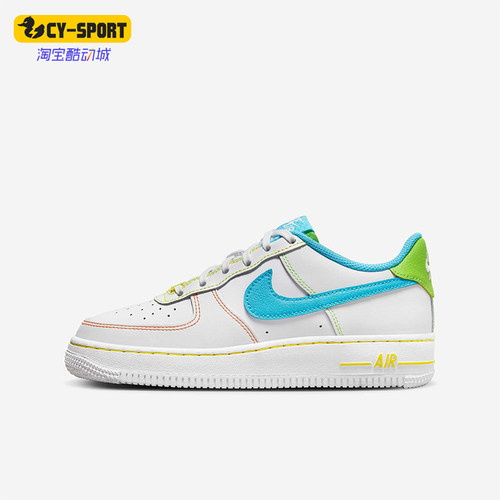 Nike/耐克正品Air Force 1 GS女子大童经典低帮板鞋FJ4614-100