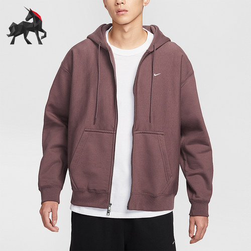 Nike/耐克正品Solo Swoosh男士休闲连帽刺绣运动卫衣HV1085-502