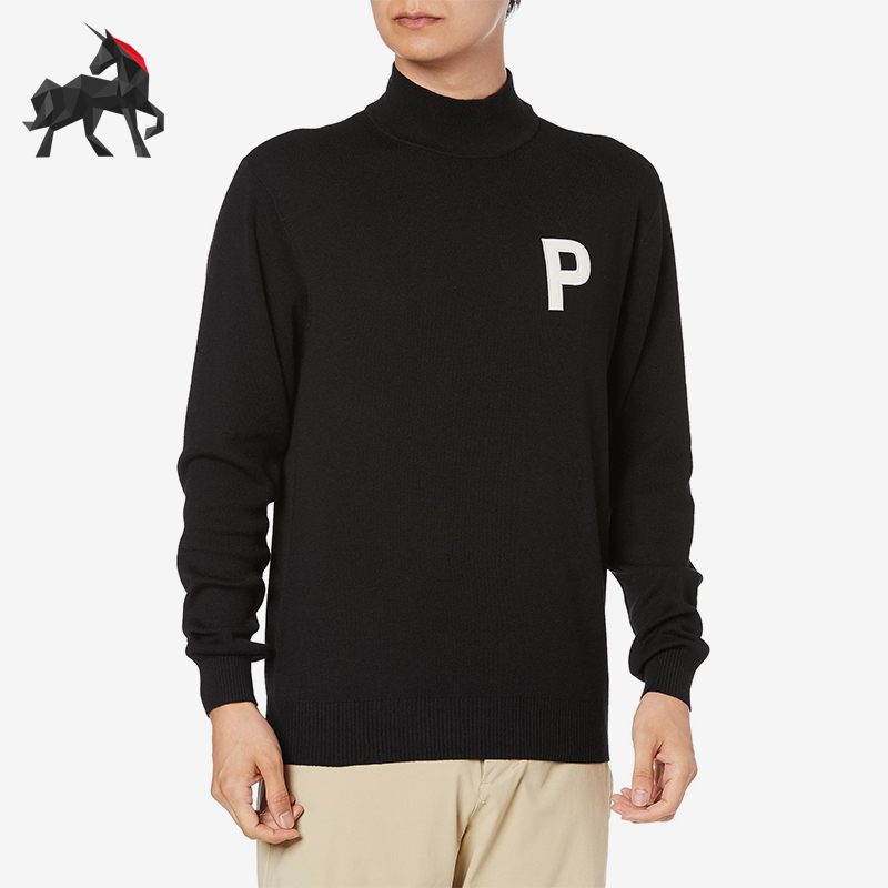 Puma/彪马正品新款男士经典简约运动休闲高领长袖毛衣624879-01