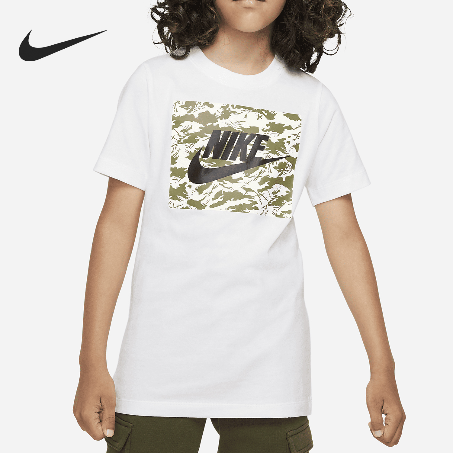 Nike/耐克正品夏季新款大童时尚简约宽松短袖T恤DR9728-100
