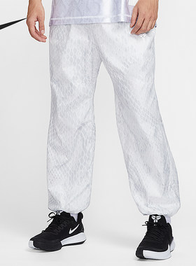 Nike/耐克正品2025 Kobe 男士耐穿蛇纹梭织束脚长裤IB2707-100