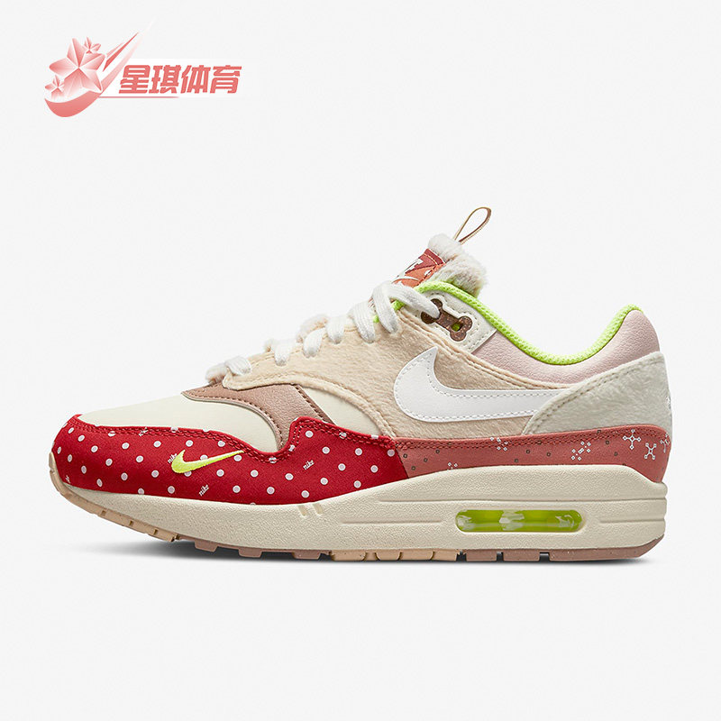 Nike/耐克正品Air Max 1 PRM 女子舒适复古气垫跑步鞋 DR2553-111