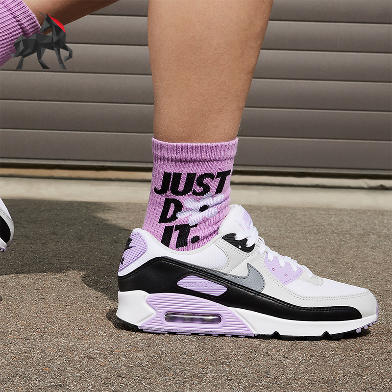 Nike/耐克正品Air Max 90女士耐磨训练轻盈气垫跑步鞋DH8010-103