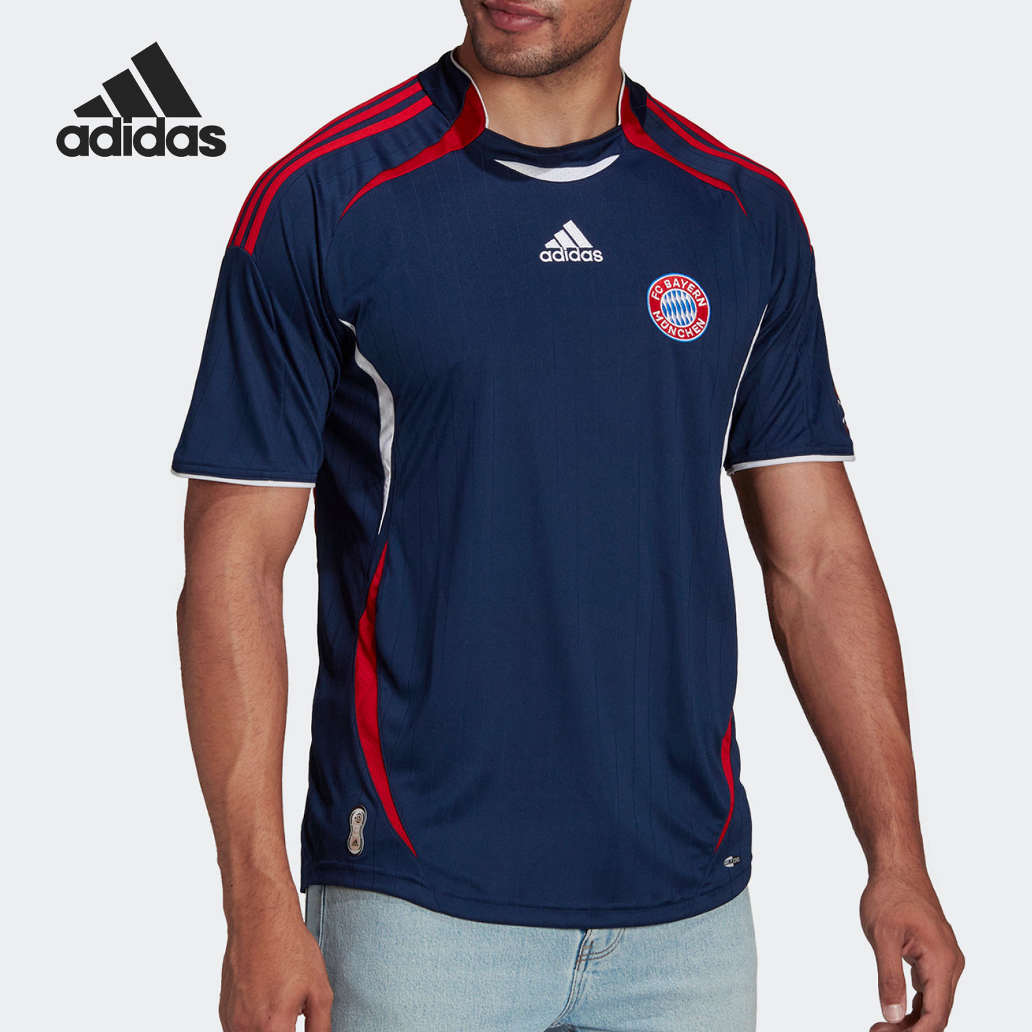 adidas/阿迪达斯官方正品运动男士放复古干爽短袖足球球衣h39911