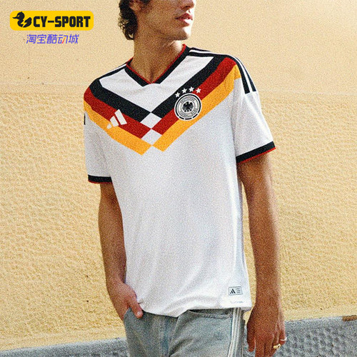 Adidas/阿迪达斯正品GERMANY 26男女运动足球修身训练短袖JN2066