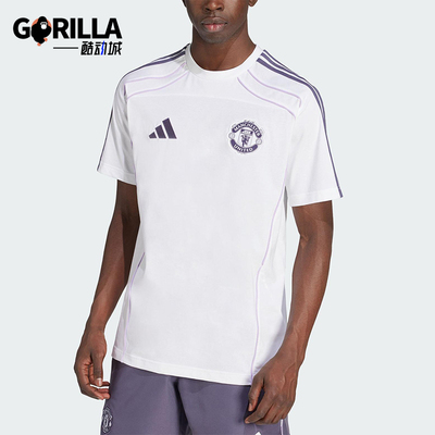 Adidas/阿迪达斯正品MANCHESTER男士透气足球运动圆领短袖JN2820