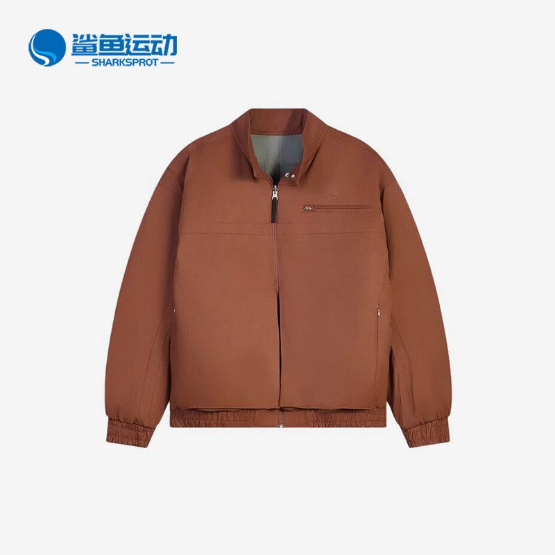 Puma/彪马正品男棕色双面穿立领拉链飞行员经典风格棉服636238-28