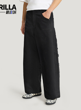 Adidas/阿迪达斯正品三叶草男士梭织宽松时尚休闲运动裤KR2614