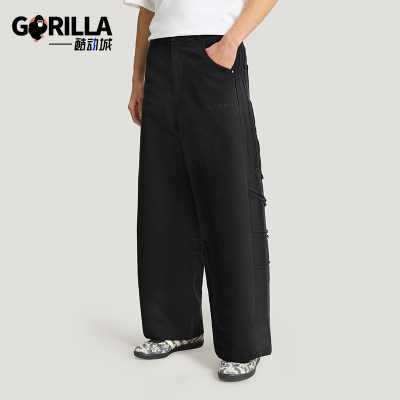 Adidas/阿迪达斯正品三叶草男士梭织宽松时尚休闲运动裤KR2614