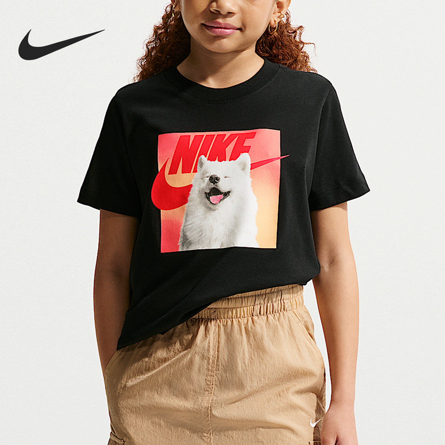 Nike/耐克正品Sportswear大童休闲印花透气日常短袖T恤IO1977-010图片