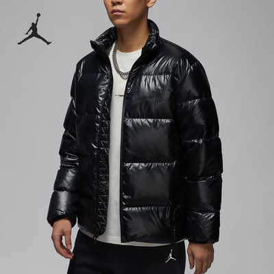 Nike/耐克正品JORDAN男士防风保暖宽松亮面羽绒服FV7272-010