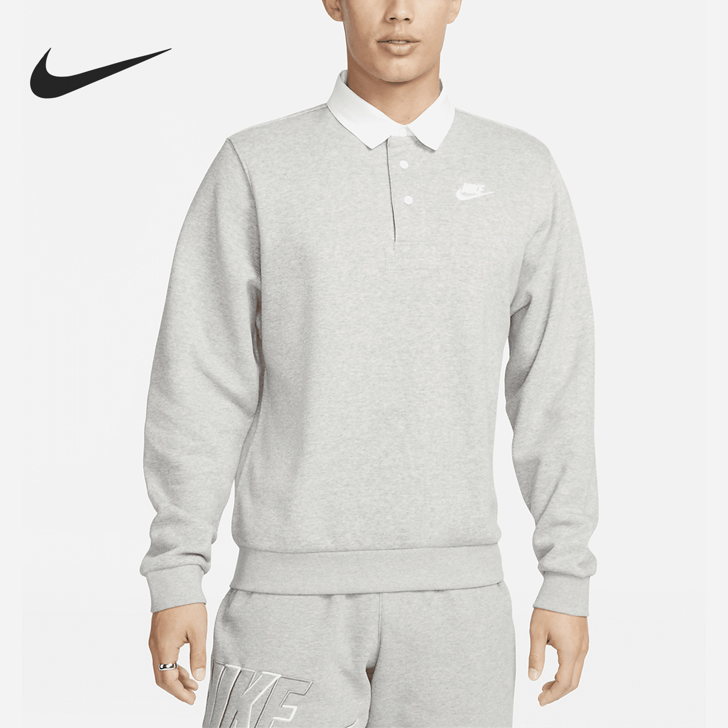 Nike/耐克正品新款男子户外运动加绒翻领卫衣DX0538-063