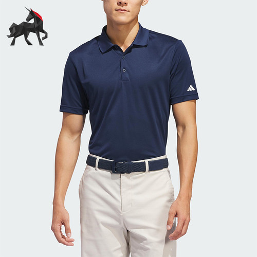 Adidas/阿迪达斯正品夏季男士复古翻领运动户外短袖POLO衫IU4442