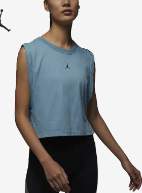 Nike/耐克官方正品JORDAN女子跑步训练透气运动无袖T恤DQ4395-424