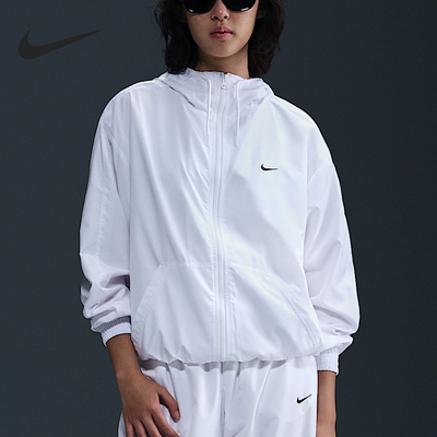 Nike/耐克正品2025新款女士宽松透气经典连帽夹克外套FV6299-100