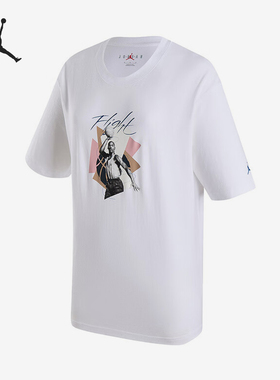 Nike/耐克正品JORDAN女士Oversize休闲印花透气T恤FN5709-100