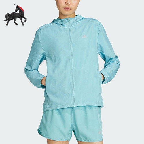 Adidas/阿迪达斯正品RUN IT JACKET女士连帽跑步运动外套JM5745