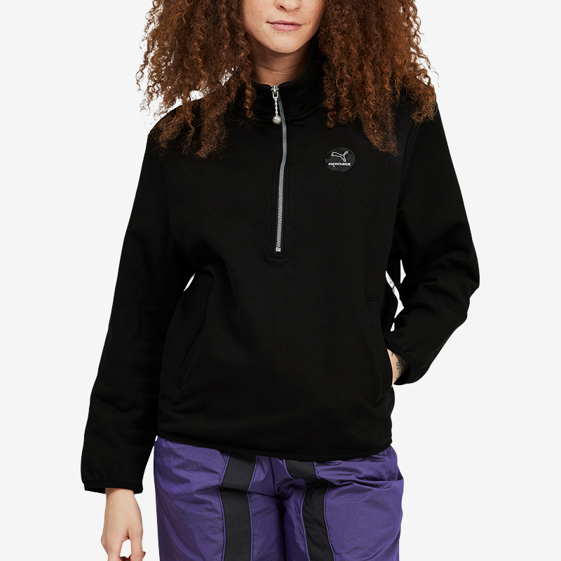 Puma/彪马正品春季新款女子半拉链立领套头休闲卫衣534040