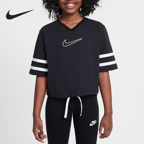 Nike/耐克正品Sportswear大童下摆抽绳宽松经典上衣HJ3343-010