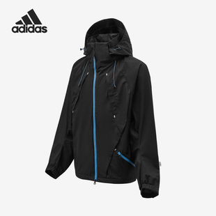 Adidas/阿迪达斯正品撞色拉链连帽长袖夹克经典男夹克外套KR0413