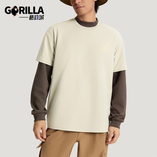 Adidas/阿迪达斯正品夏季男士运动户外时尚印花宽松短袖T恤KE3703