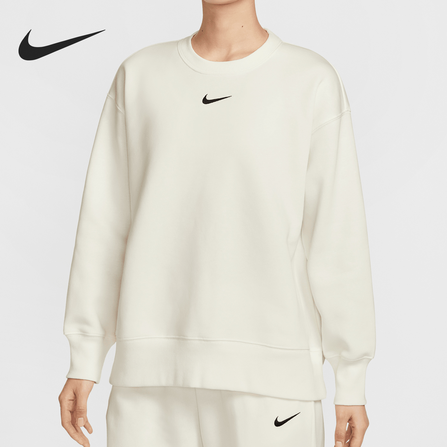 Nike/耐克正品冬季新款女士简约针织保暖休闲卫衣FZ4271-133