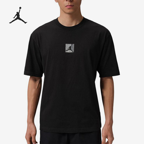 Nike/耐克正品JORDANFlight新款男黑色亲肤经典短袖T恤IF3065-010
