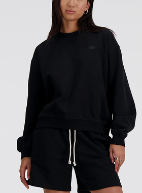 New Balance/NB正品运动女子舒适透气百搭卫衣套头衫WT41500-BK