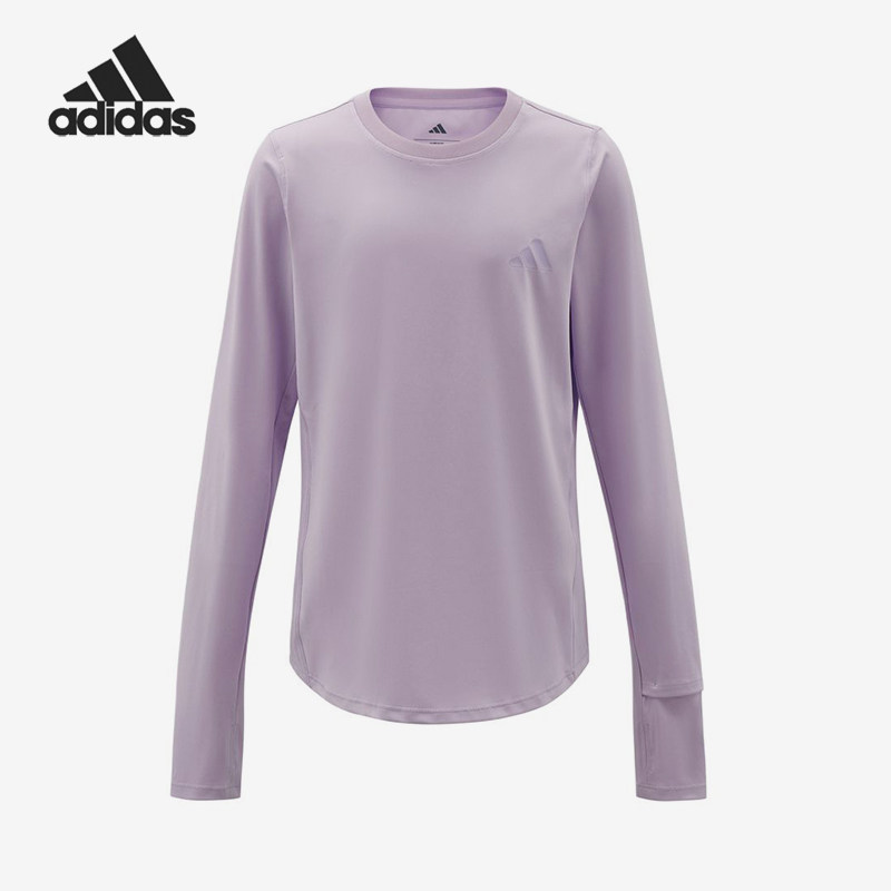 Adidas/阿迪达斯正品T恤纯色套头圆领长袖儿童经典柔软服装KS0292