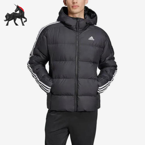Adidas/阿迪达斯正品新款男士保暖经典保暖连帽防风羽绒服JN7478