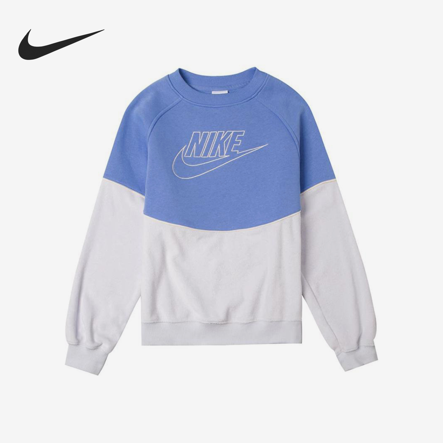 Nike/耐克正品新款大童宽松透气圆领卫衣套头衫FD3161-450
