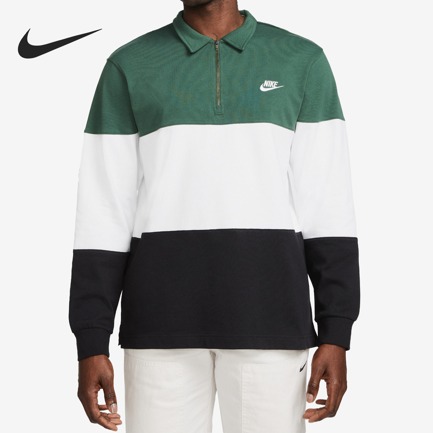 Nike/耐克官方正品新款拼接男士运动翻领长袖POLO衫FB7798-323,运动服/休闲服装,运动T恤,淘宝优惠券,粉丝福利购,淘宝优惠卷