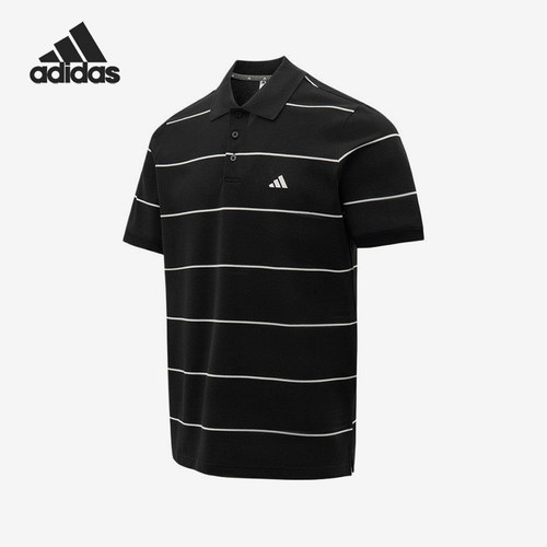 Adidas/阿迪达斯正品新款男黑白色条纹简约经典短袖Polo衫KS0419
