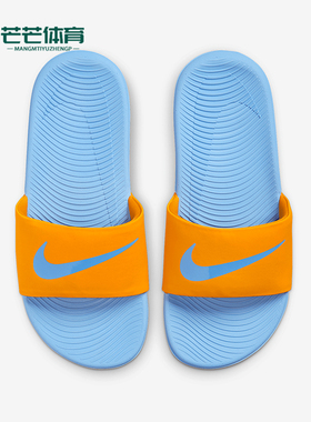 Nike/耐克正品2025儿童运动休闲简约一字沙滩拖鞋FJ8812-801