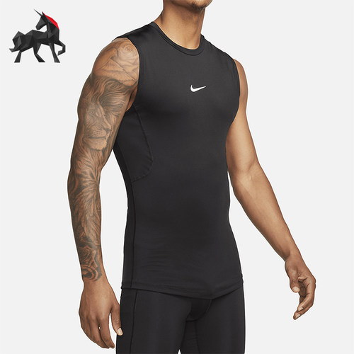 Nike/耐克正品Dri-FIT男士运动训练修身简约背心T恤FB7914-010