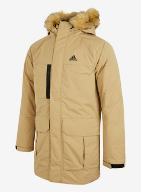 Adidas/阿迪达斯正品冬季男子新款休闲运动保暖连帽羽绒服 H20766