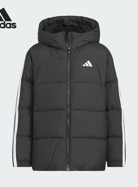 Adidas/阿迪达斯正品2025秋冬款儿童连帽保暖羽绒服KC5928